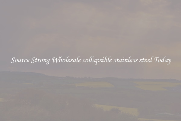 Source Strong Wholesale collapsible stainless steel Today