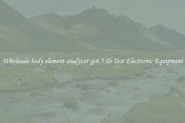 Wholesale body element analyzer gs6.5 To Test Electronic Equipment