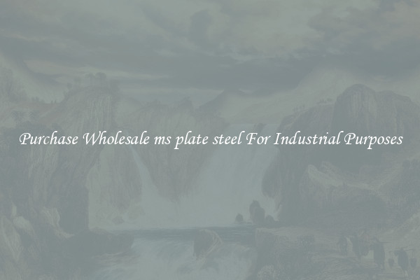 Purchase Wholesale ms plate steel For Industrial Purposes