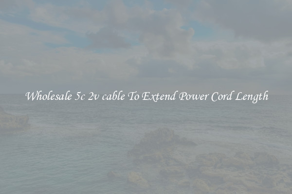 Wholesale 5c 2v cable To Extend Power Cord Length
