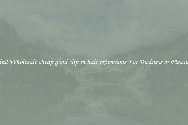Find Wholesale cheap good clip in hair extensions For Business or Pleasure