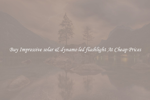 Buy Impressive solar & dynamo led flashlight At Cheap Prices