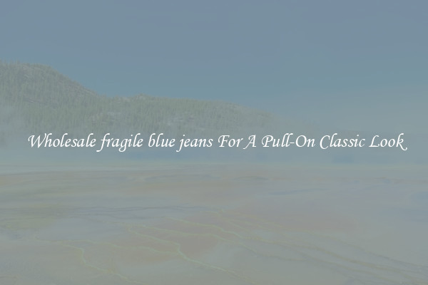 Wholesale fragile blue jeans For A Pull-On Classic Look