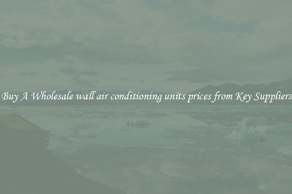 Buy A Wholesale wall air conditioning units prices from Key Suppliers