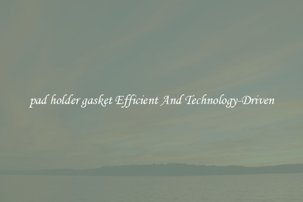 pad holder gasket Efficient And Technology-Driven