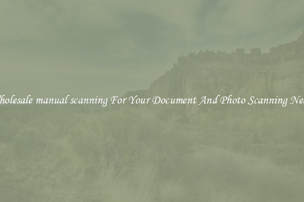 Wholesale manual scanning For Your Document And Photo Scanning Needs