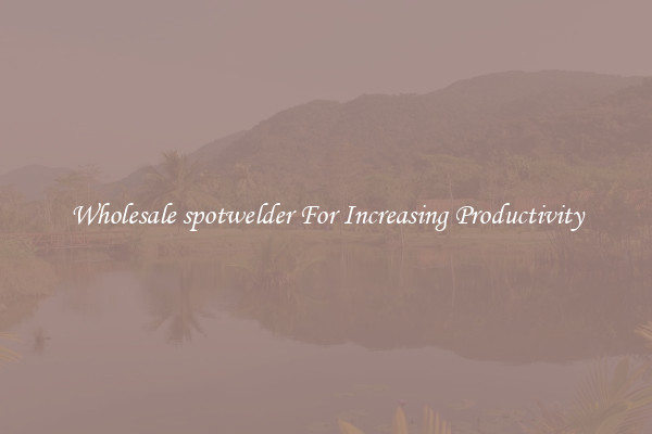 Wholesale spotwelder For Increasing Productivity