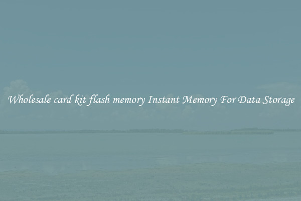Wholesale card kit flash memory Instant Memory For Data Storage