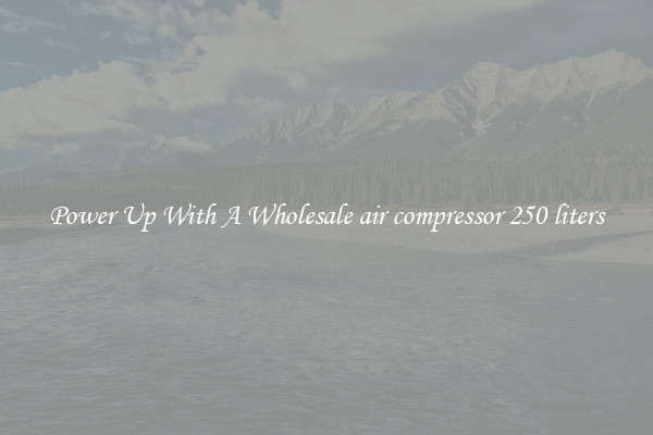 Power Up With A Wholesale air compressor 250 liters